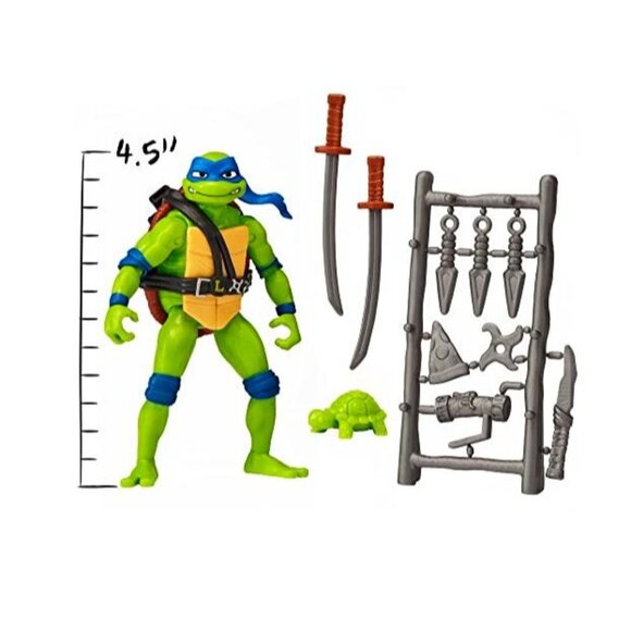 Playmates TMNT Mutant Mayhem 4.5″ Leonardo The Leader Action Figure - Picture 1 of 7